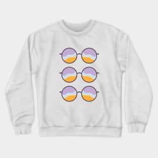 Wavy Sunglasses Triple Crewneck Sweatshirt